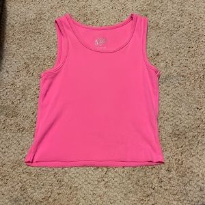 Hot pink cropped tank top